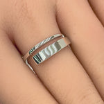 Sterling Silver End Bar Ring