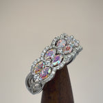 Sterling Silver Iridescent Rainbow CZ Ring