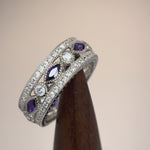 Sterling Silver Purple CZ Eternity Ring
