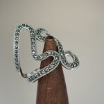 Sterling Silver Swirl Marcasite Ring