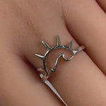 Sterling Silver Sun & Wave Ring