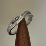 Sterling Silver CZ Infinity Twist Ring