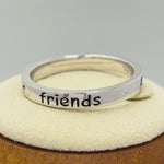 Sterling Silver "Always sisters, forever friends" Ring