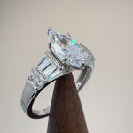 Sterling Silver 1.0 ct. Marquise CZ Ring