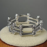 Sterling Silver Motorcycle Chain Ring