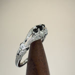 Sterling Silver Victorian Black CZ Ring