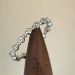 Sterling Silver Ethereal Round Cut Clear CZ Eternity Ring