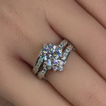 Sterling Silver 2 Carat CZ Engagement Ring