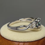 Sterling Silver Triple Rainbow CZ Ring