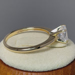 Solid 14K Yellow Gold Asscher 6.5mm Clear CZ Engagement Ring