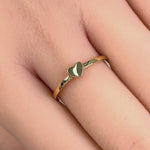 Solid 14K Gold Simple Heart Ring