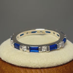 Sterling Silver Blue CZ Eternity Ring
