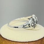 Sterling Silver Square and Round Marcasite Ring
