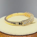 Solid 14K Yellow Gold Cluster 0.37 ct. Diamond Ring