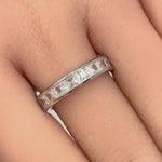 Sterling Silver Half Eternity Princess CZ Ring