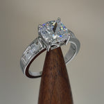 Sterling Silver Cushion-Cut CZ Engagement Ring
