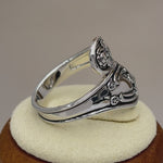 Sterling Silver Flower Spoon Ring