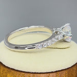 Sterling Silver Round CZ Engagement Ring