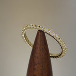 Solid 14K Yellow Gold Eternity CZ Ring