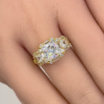 Sterling Silver Gold-Plated Princess-Cut CZ Ring