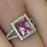 Sterling Silver Pink CZ Ring