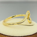 Sterling Silver Gold Plated Ocean Wave Ring