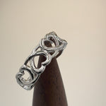 Sterling Silver Interwoven Hearts Ring