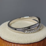 Sterling Silver CZ Infinity Twist Ring