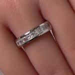 Sterling Silver 8 Square CZ Ring