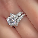 Sterling Silver 2 Carat CZ Engagement Ring