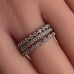 Sterling Silver 3 Rings Stackable CZ Rings
