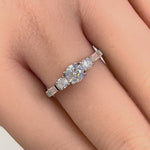 Sterling Silver Clear CZ Classy Engagement Ring