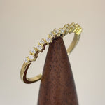 Solid 14K Yellow Gold Crooked 0.20 ct. Diamond Ring