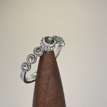 Sterling Silver Small Round Abalone Marcasite Ring
