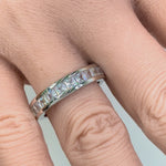 Sterling Silver 8 Square CZ Ring