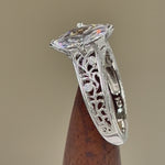 Sterling Silver Marquise CZ Engagement Ring