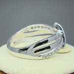 Solid 14K White Gold Twist 0.47 ct. Diamond Ring