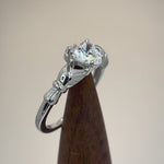Sterling Silver Claddagh Clear CZ Ring