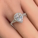 Sterling Silver 1.25 ct. Pear-shape CZ Engagement Ring