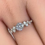 Sterling Silver 5.0mm Shimmer CZ Engagement Ring