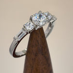 Sterling Silver Clear CZ Classy Engagement Ring