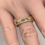Gold Plated Sterling Silver Eternity CZ Ring