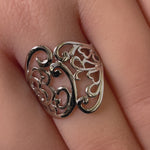 Sterling Silver Floral Vines Ring
