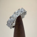 Sterling Silver Eternity Triangle CZ Ring