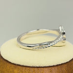 Sterling Silver Blue Lab Opal Butterfly Beaded Twist Ring