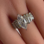 Sterling Silver Marquise CZ Engagement Ring