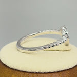 Sterling Silver Pink Lab Opal Heart Beaded Ring