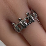 Sterling Silver Turtles Ring