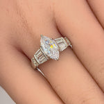 Sterling Silver 1.0 ct. Marquise CZ Ring