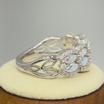 Sterling Silver Iridescent Rainbow CZ Ring